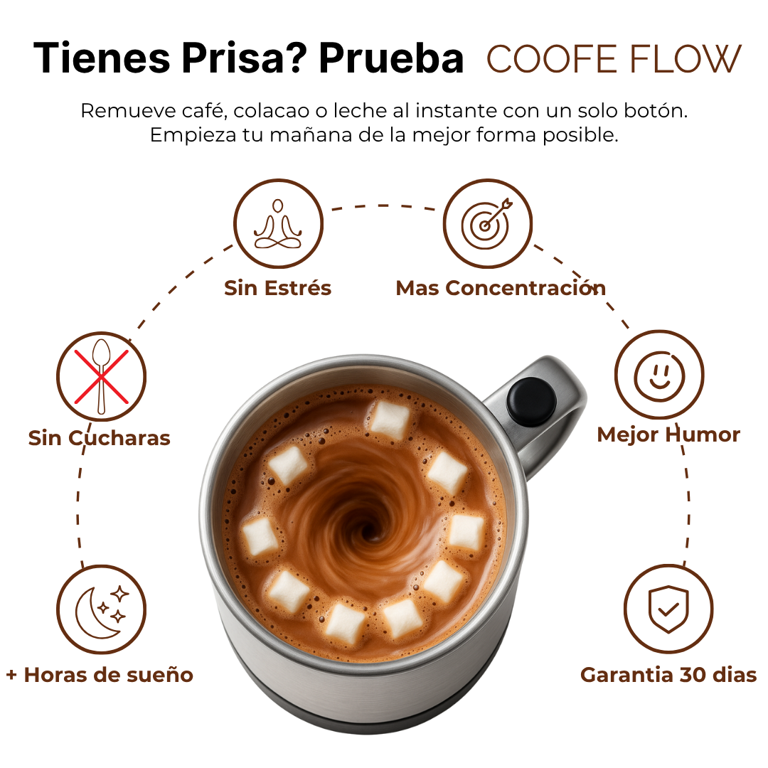 Coffee Flow™ – Taza Autoagitable Premium